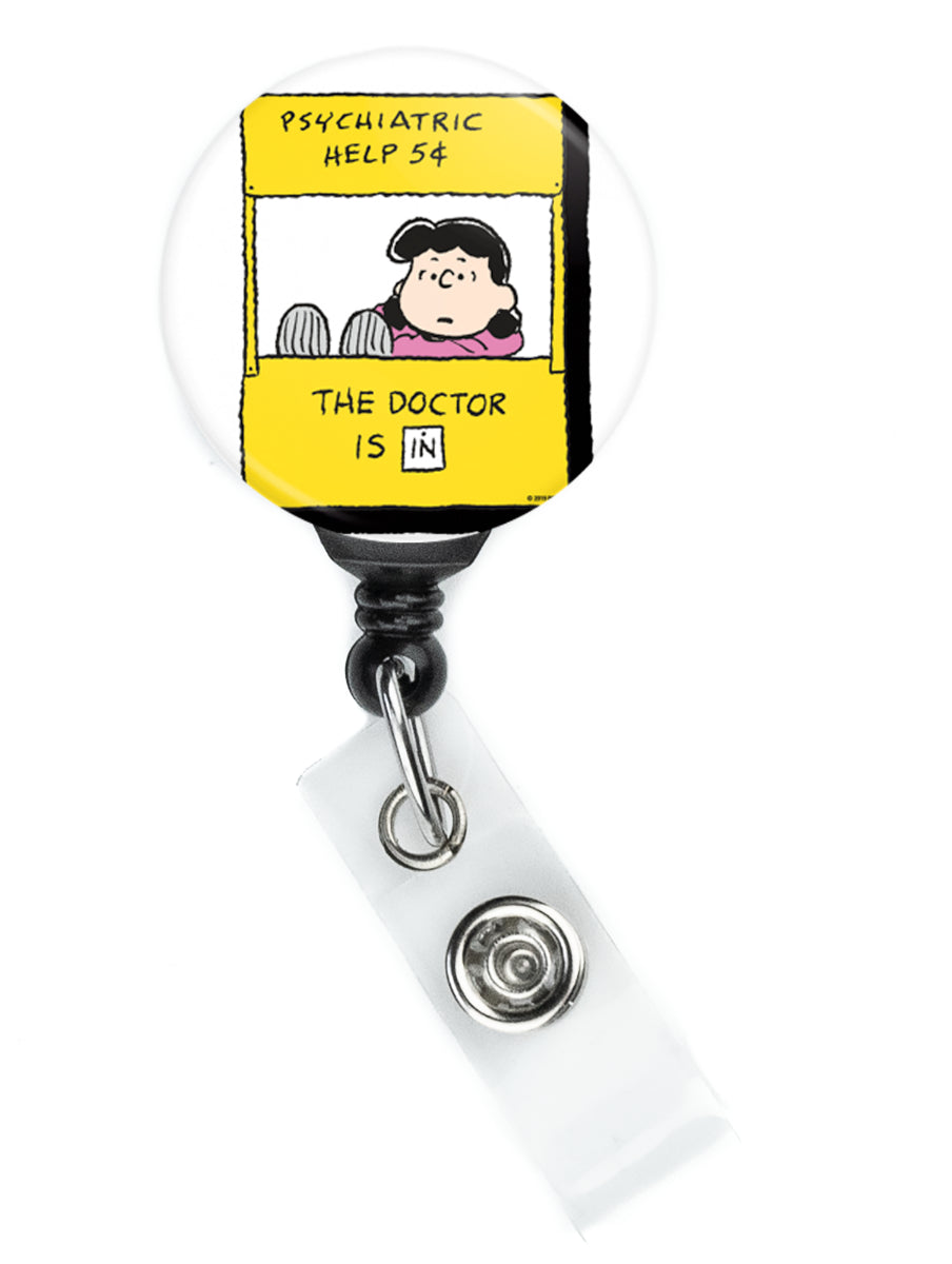 Lucy Therapist Psychiatrist Cartoon Meme Badge Reel - ReactionReels