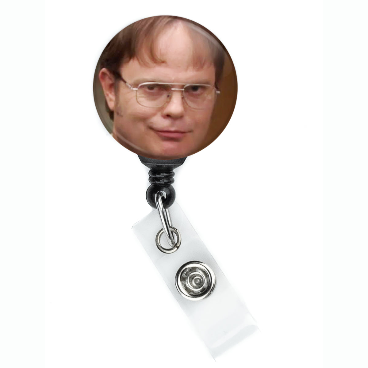 The Office Dwight Shrute Smirk Close Up Face Meme Badge Reel - ReactionReels