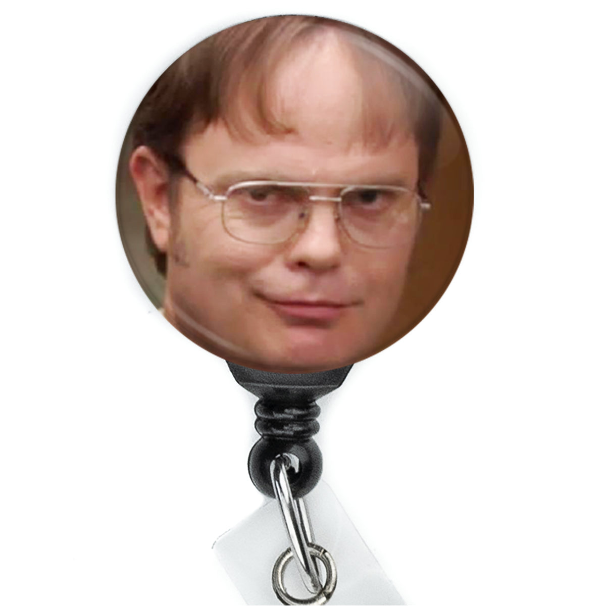 The Office Dwight Shrute Smirk Close Up Face Meme Badge Reel - ReactionReels
