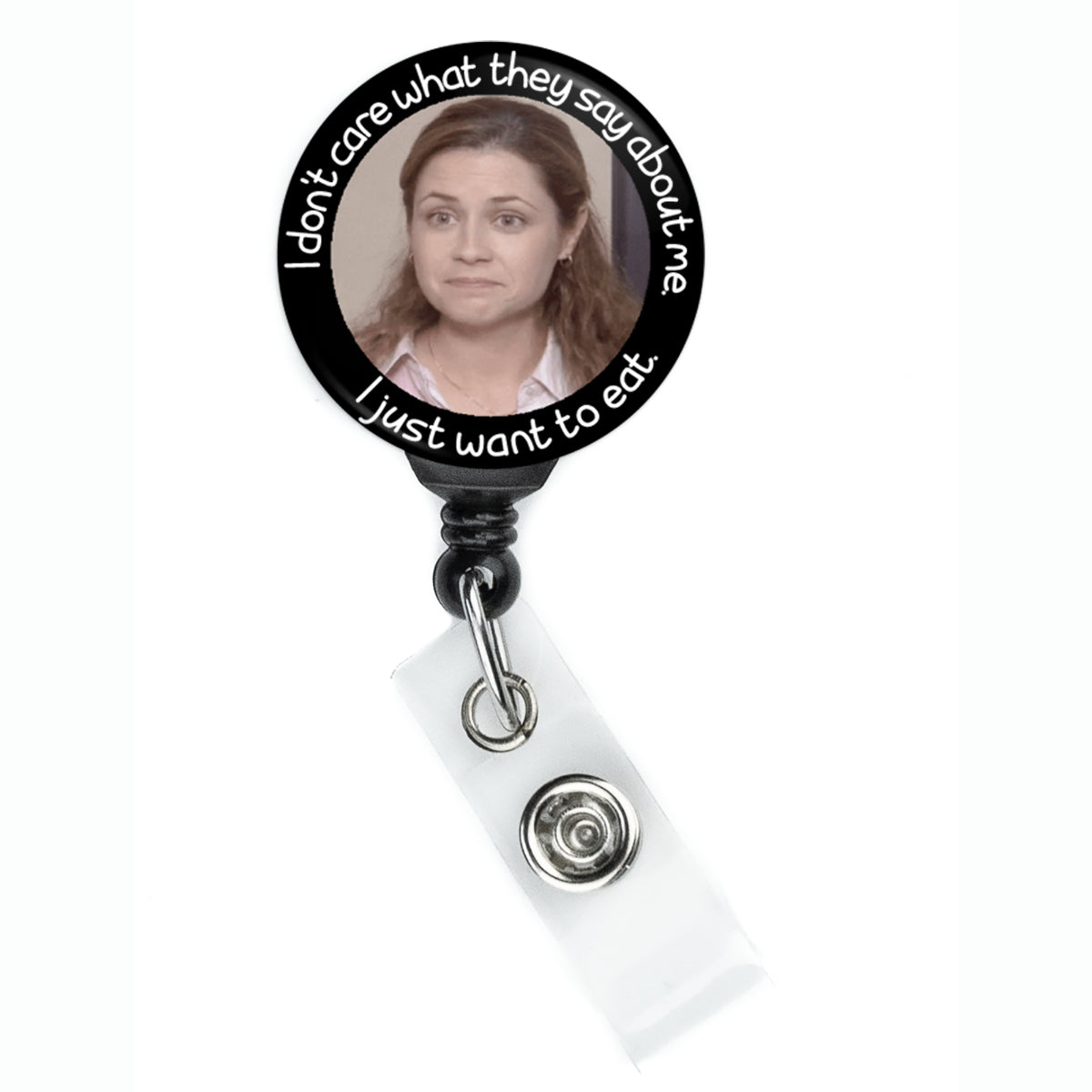 The Office Pam I just Want To Eat Badge Reel - ReactionReels