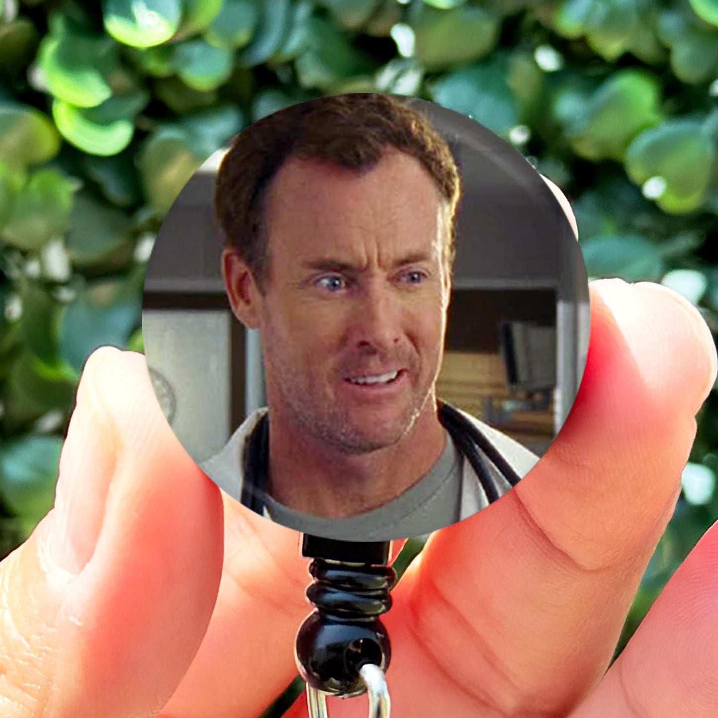 Scrubs Dr. Cox Confused Face  Nurse Badge Reel  ID Badge Holder  Nurse Gift  Nurse Badge Holder