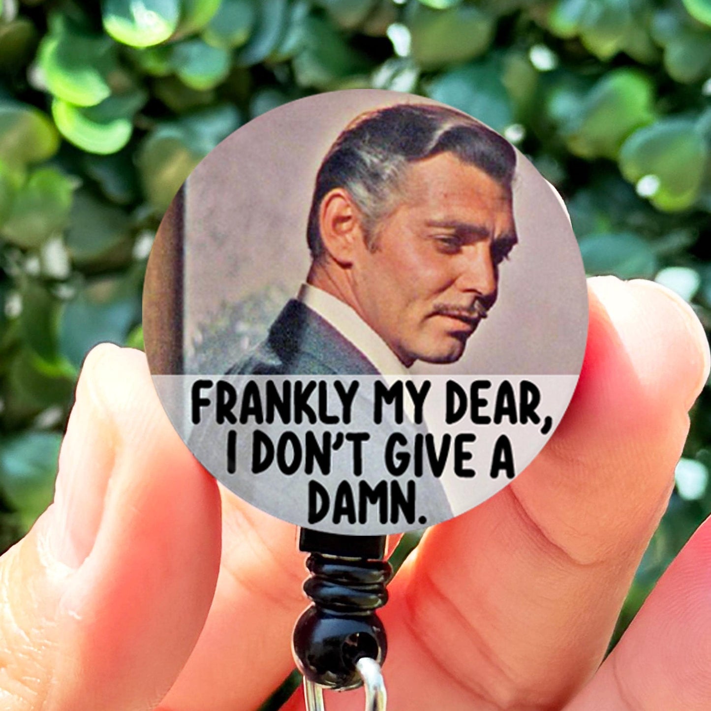 Funny ID Badge Reel  Gone with the Wind Frankly My Dear  ID Badge Holder  Nurse Gift  Nurse Badge Reel  Cute ID Badge Reel  Badge Reel