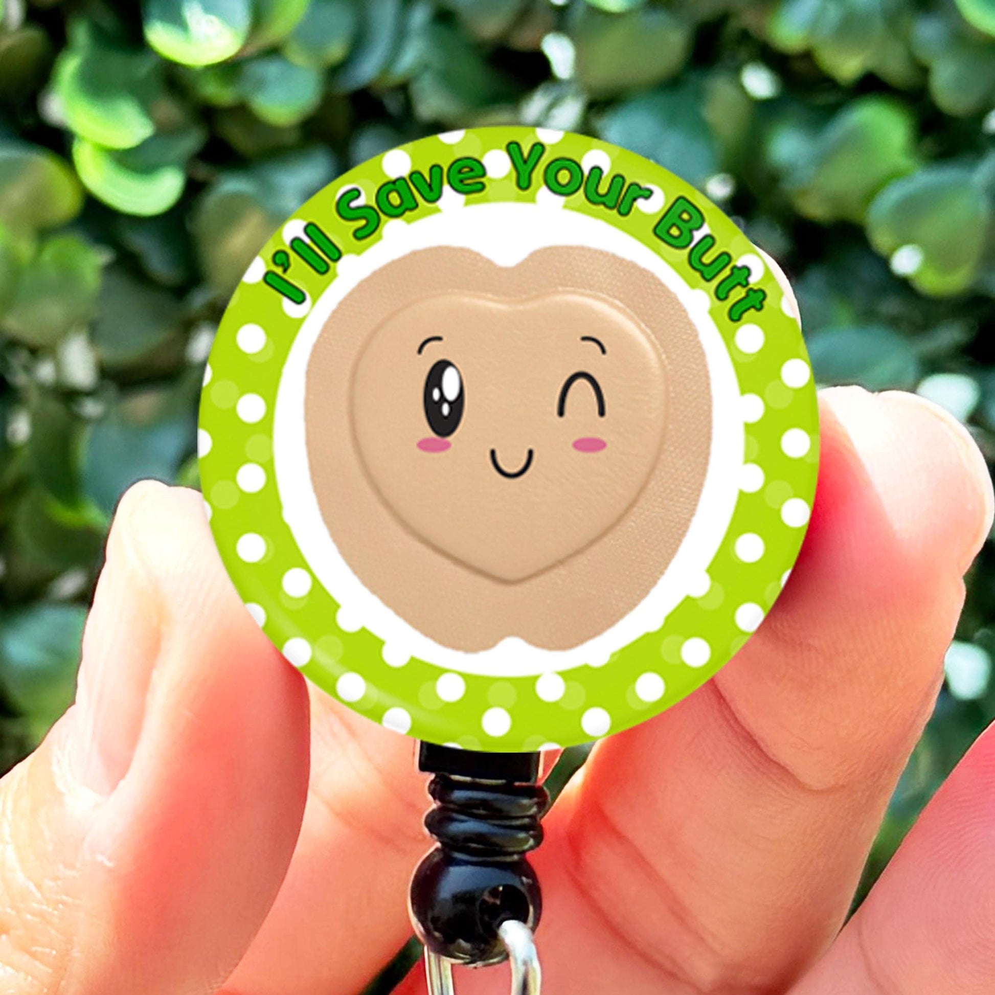 Nurse Cute Funny Ill Save Your Butt Wound Skin Care Retractable Badge Reel with Swing Clip and 34 Inch Cord - ReactionReels