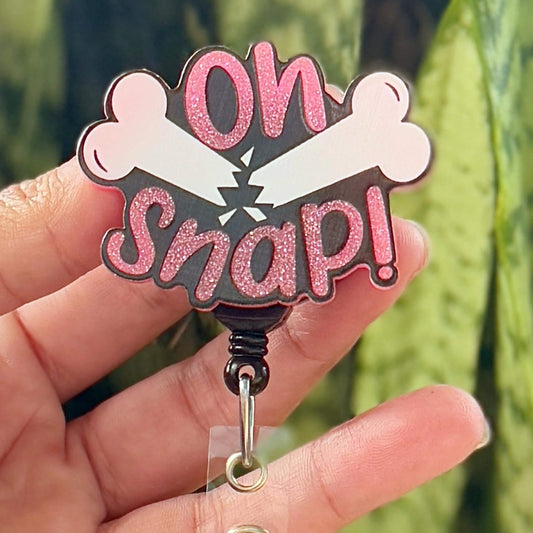 Funny Radiology Badge Reel  Oh Snap Femur Bone  Xray Badge Reel  ID Badge Holder  Nurse Gift  X-Ray Tech Radiologist