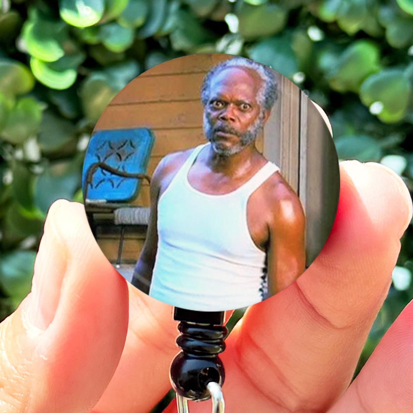 Samuel L Jackson Angry Stare  Nurse Badge Reel  ID Badge Holder  Nurse Gift  Nurse Badge Holder