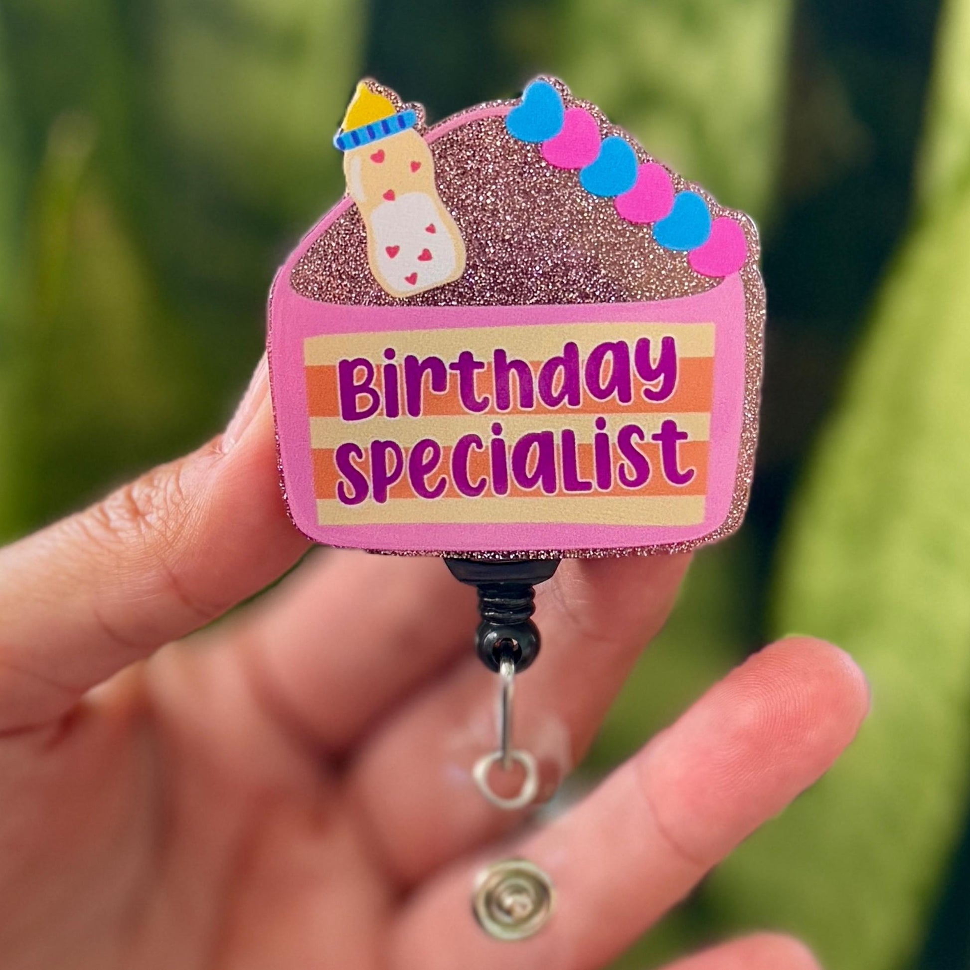 L&D Birthday Specialist Cake  Nurse Badge Reel  ID Badge Holder  Nurse Gift  Nurse Badge Holder  Cute ID - ReactionReels