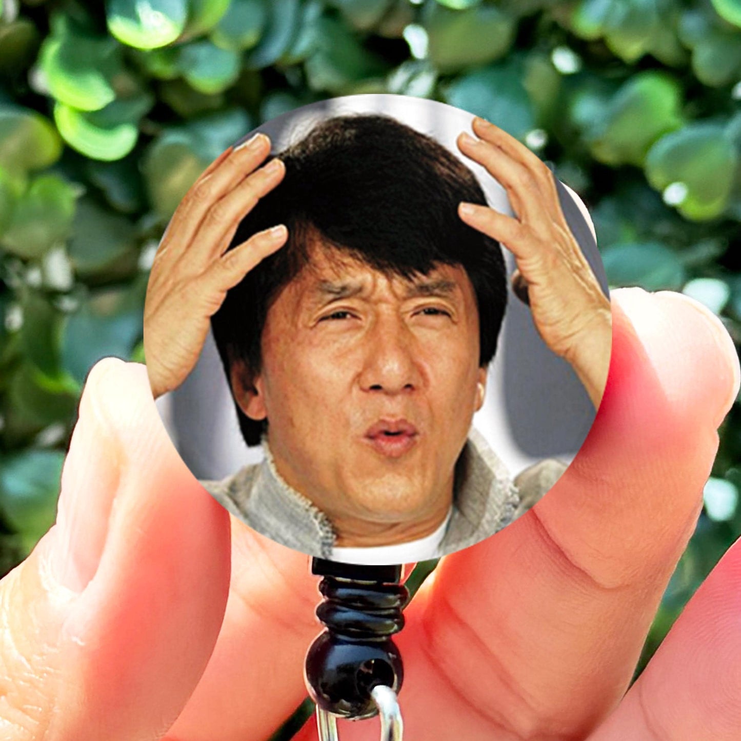 Jackie Chan Confused Funny Meme  ID Badge Holder  Nurse Gift  Nurse Badge Reel  ID Holder  Cute Badge ID Re