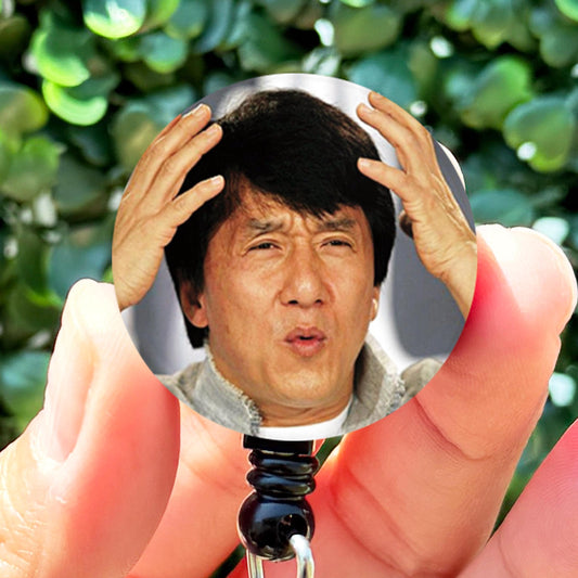 Jackie Chan Confused Funny Meme  ID Badge Holder  Nurse Gift  Nurse Badge Reel  ID Holder  Cute Badge ID Re