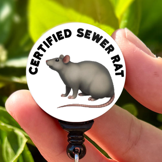 Twilight Certified Sewer Rat  Nurse Badge Reel  ID Badge Holder  Nurse Gift  Cute Badge Holde