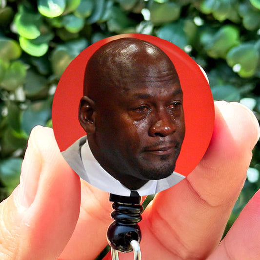 Crying Jordan Meme  Nurse Badge Reel  ID Badge Holder  Nurse Gift  Cute Nurse Badge Hold