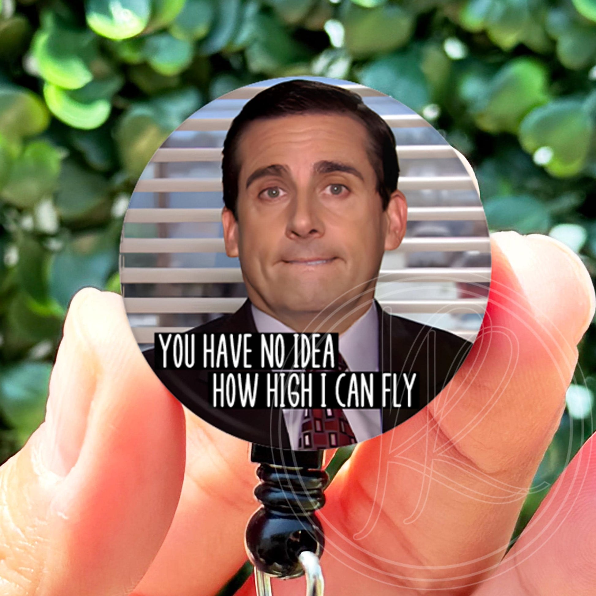 Funny ID Badge Reel  The Office Michael Scott You Have No Idea How High I Can Fly Meme  ID Badge Holder  Nurse Gift  Nurse Badge Reel - ReactionReels