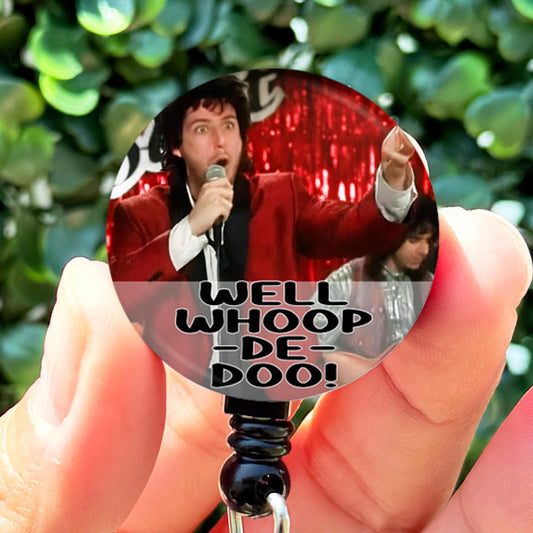 Funny Nurse Badge Reel  Adam Sandler Wedding Singer Whoop De Doo  ID Badge Holder  Nurse Gift  Nurse Badge Holder