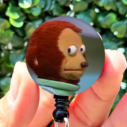 Side Eye Monkey Meme  Nurse Badge Reel Funny  ID Badge Holder  Nurse Gift  Nurse Badge Holder  Cute ID Badge Ree