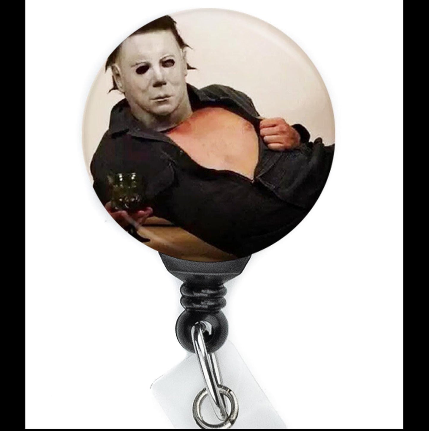 Sexy Michael Myers Halloween ID  Nurse Badge Reel  ID Badge Holder  Nurse Gift  Nurse Badge Holder  ID Holde