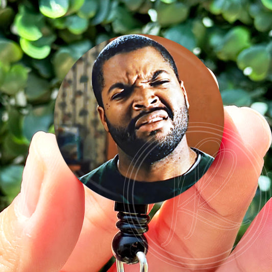 Ice Cube WTF Face Meme Nurse Badge Reel