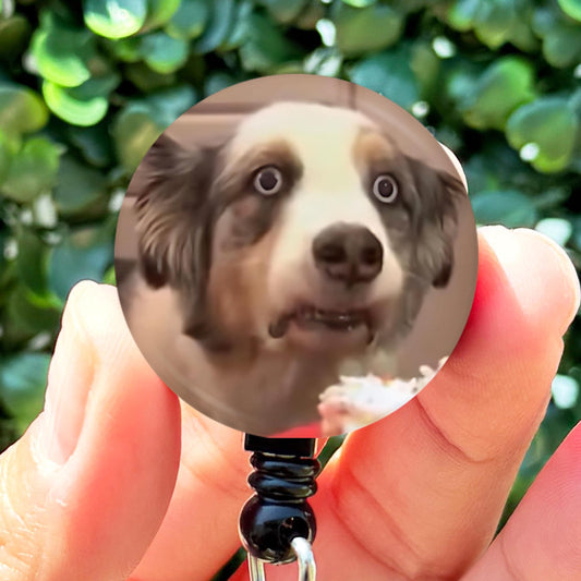 Viral Cupcake Dog Dramatic Meme  Nurse Badge Reel Funny  Badge Reel Holder  Nurse Gift  Nurse ID
