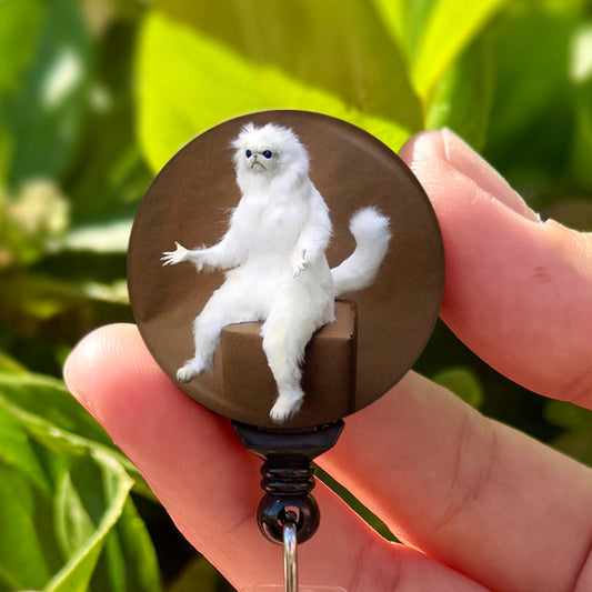 Persian Cat Room Guardian Meme  Nurse Badge Reel Funny  ID Badge Holder  Nurse Gift  Nurse Badge Holder  Cute