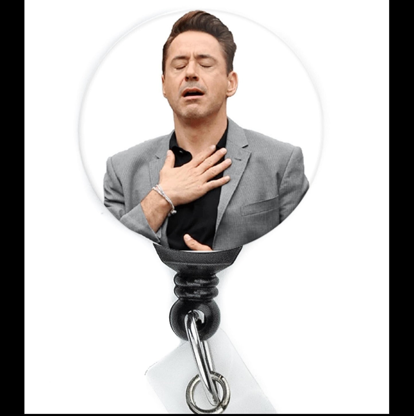 RDJ Relieved Meme  Nurse Badge Reel Funny  ID Badge Holder  Nurse Gift  Nurse Badge Holder  ID Holder  Cute Badge