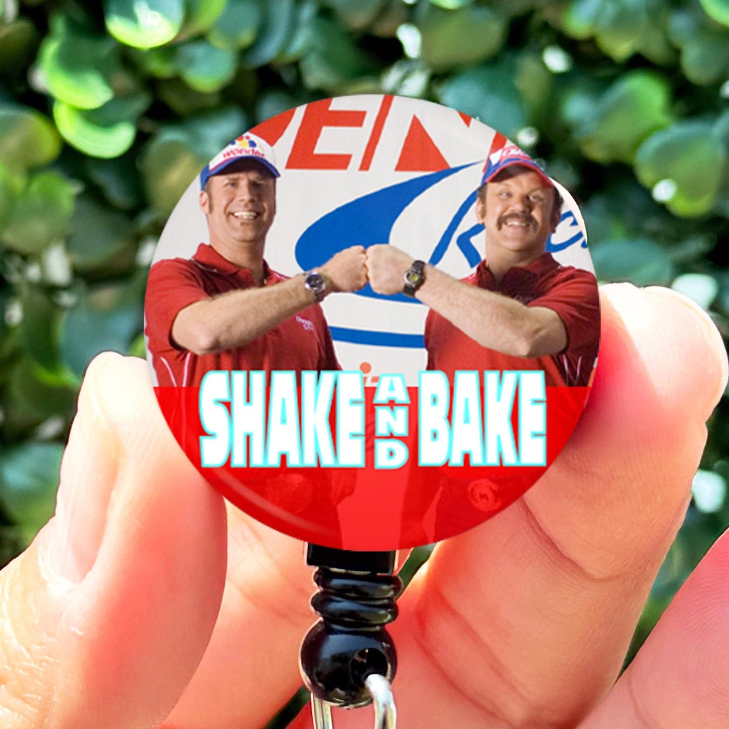 Talladega Nights Ricky Bobby Shake and Bake  Nurse Badge Reel  ID Badge Holder  Nurse Gift  Nurse Badge Hold