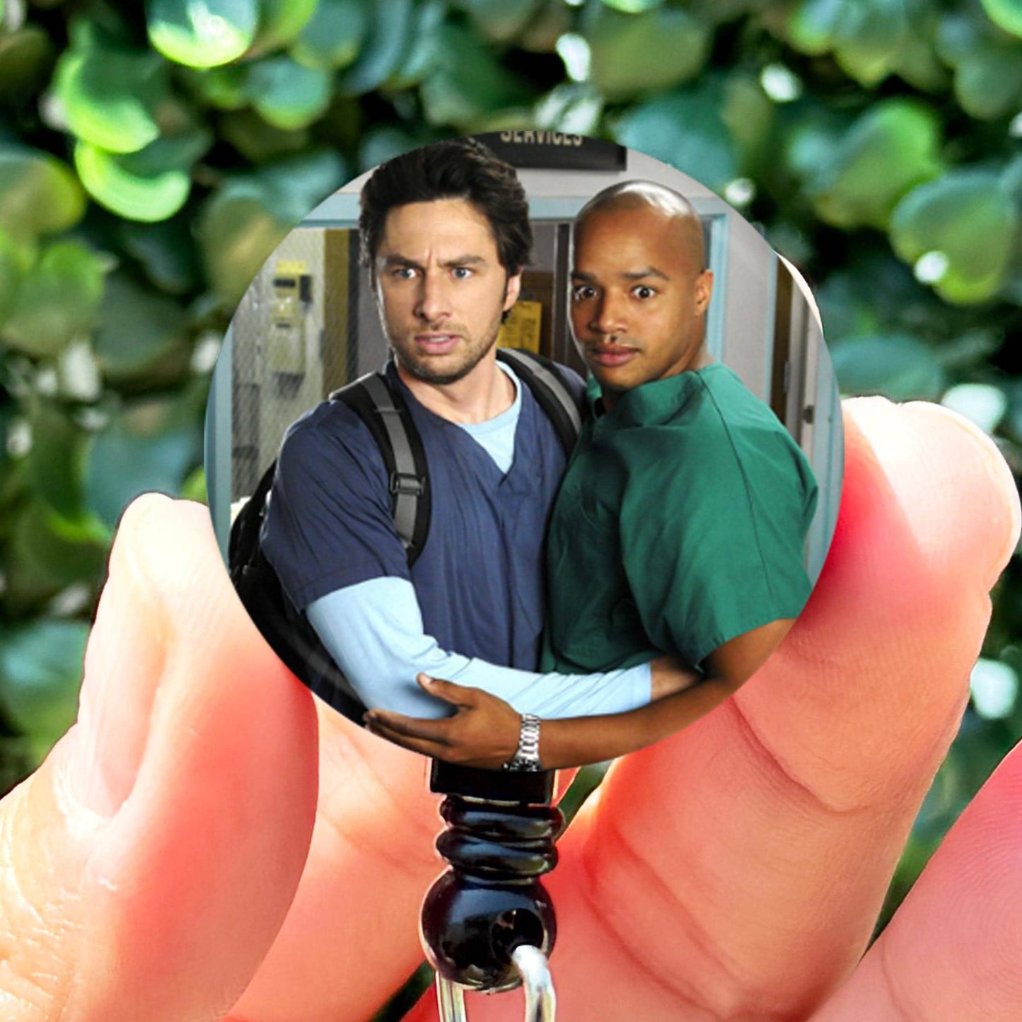 Scrubs JD and Turk Bromance  Nurse ID Badge Reel Holder  Nurse Gift  Nurse Badge    ID Hold