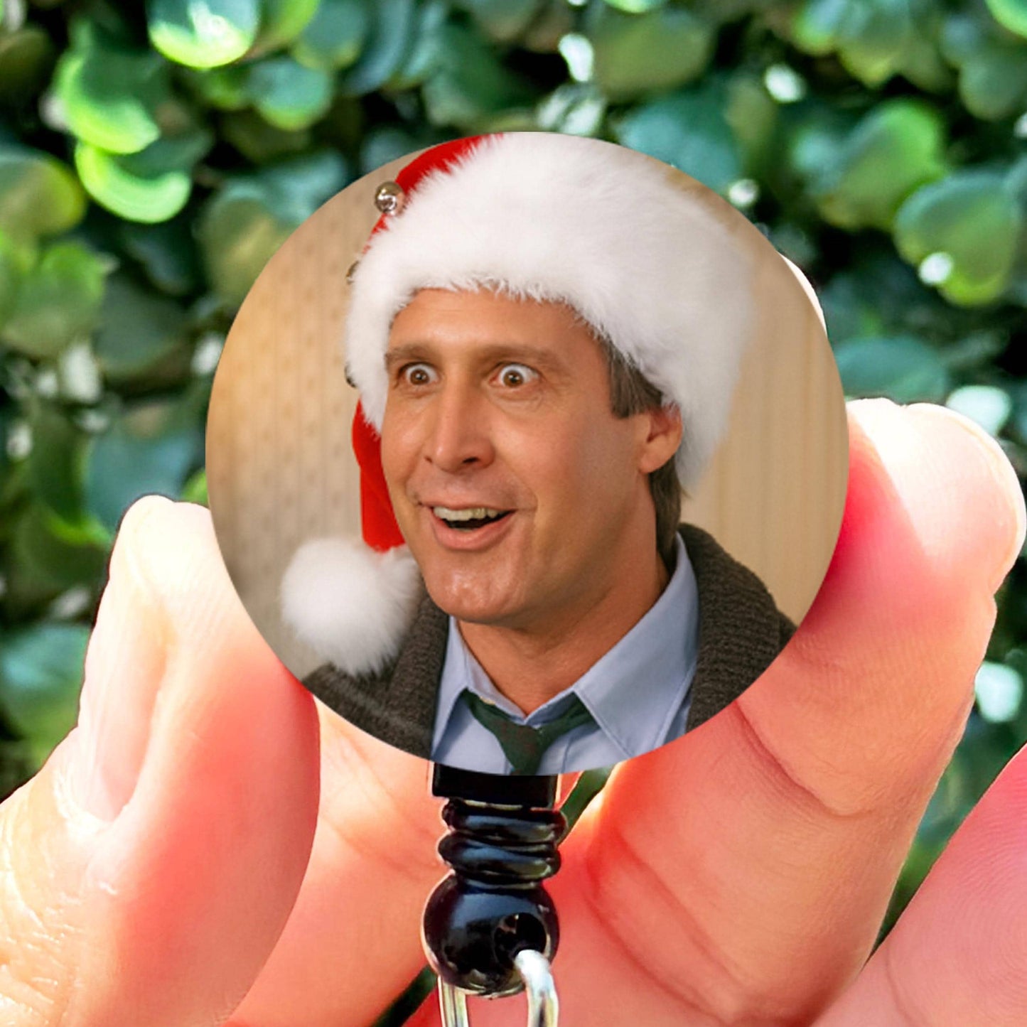 National Lampoon's Christmas Vacation Funny Face Clark Griswold Santa  Nurse Badge Reel  ID Badge Holder  Nurse Gif