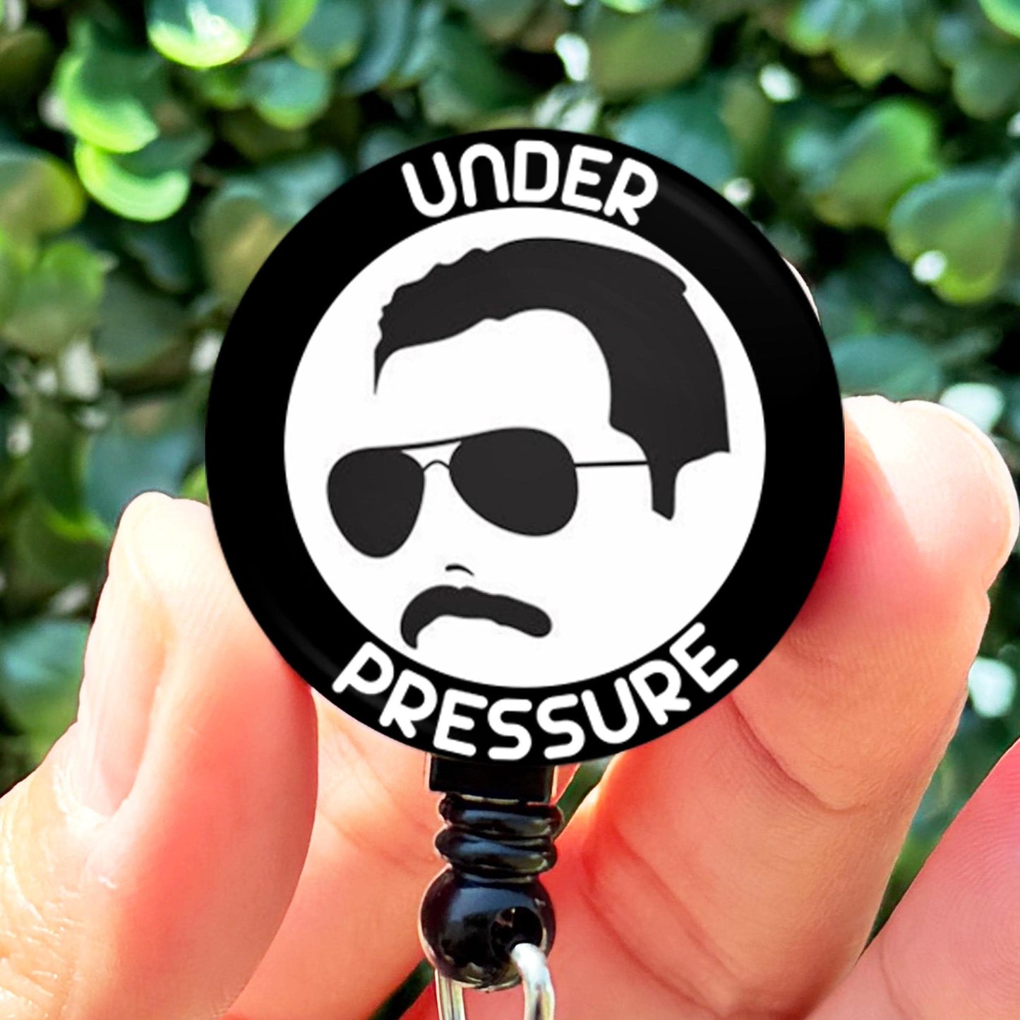 Cute Nurse Badge Reel  Queen Freddie Mercury Under Pressure  ID Badge Holder  Nurse Gift  Nurse Badge Holder  Pop Rock Music ID Badge