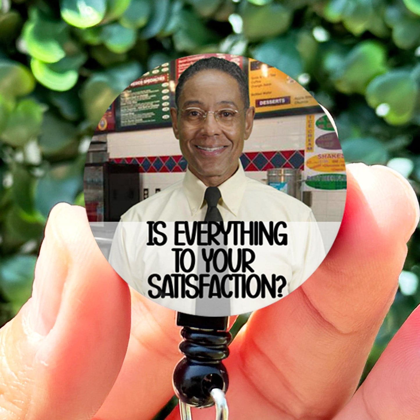 Breaking Bad Gus Fring Customer Service  Nurse ID Badge Reel Holder  Nurse Gift