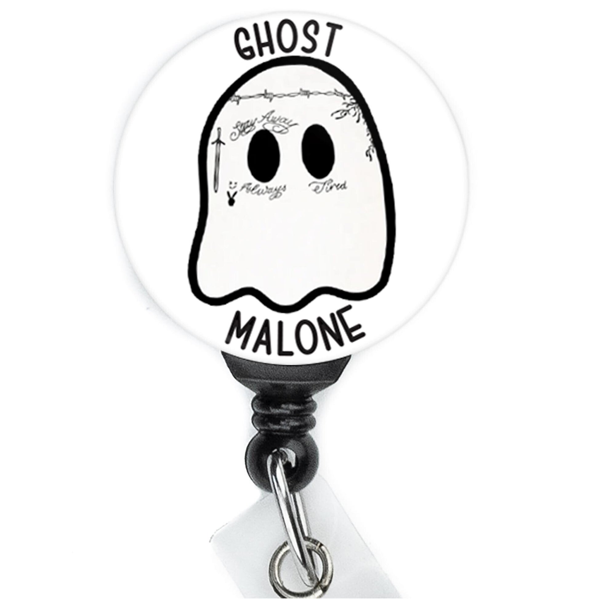 Ghost Malone nurse badge clip