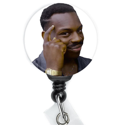 Think About It Meme nurse badge clip