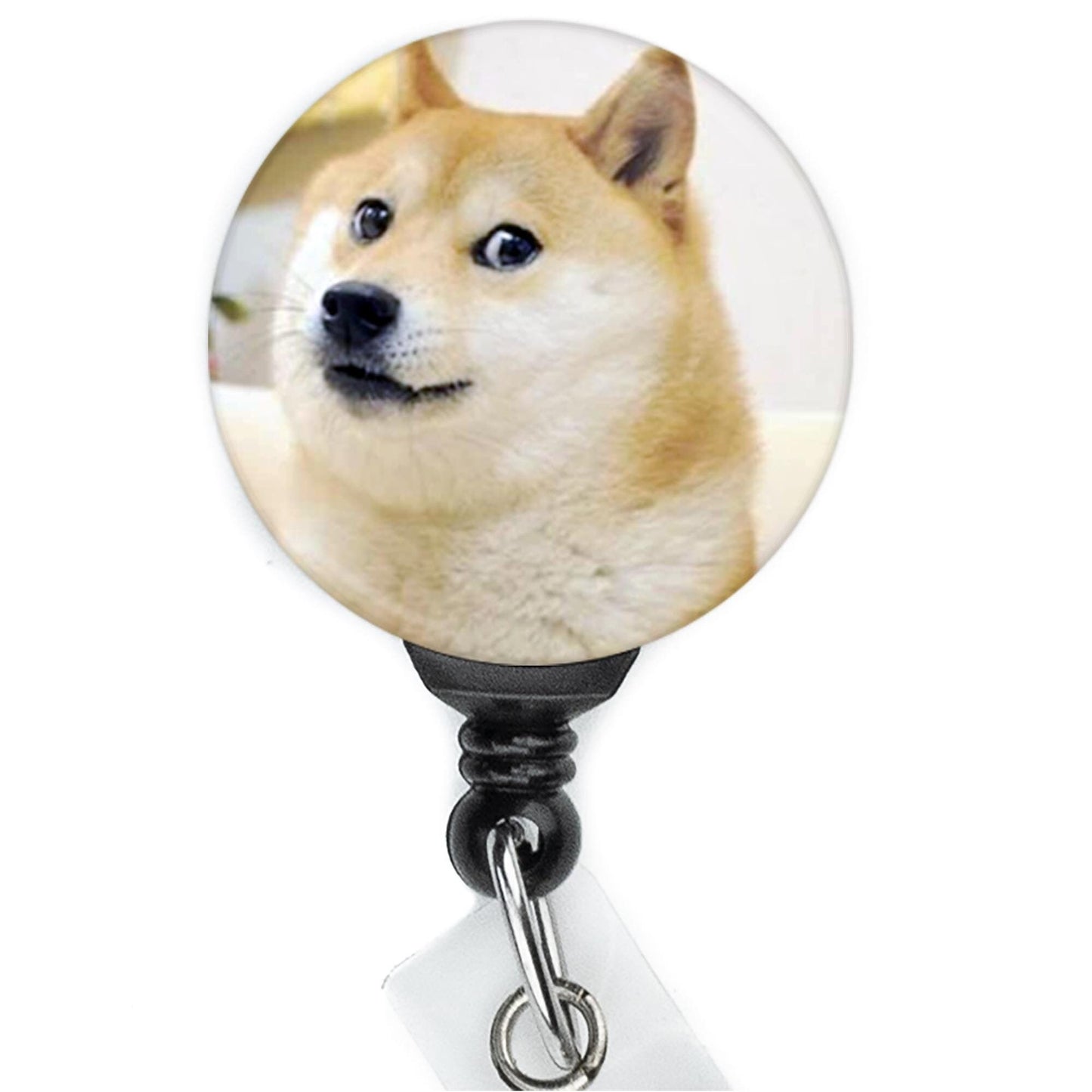 Doge Dog Side Eye Meme nurse badge clip